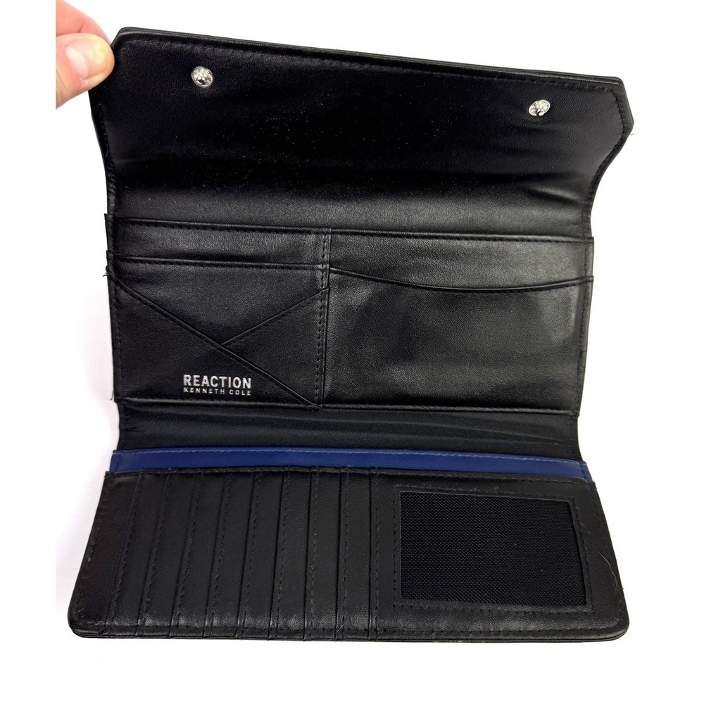 Kenneth Cole Reaction Wallet Black Faux Leather Trifold Wallet Womens Brand‎ New - Picture 6 of 10